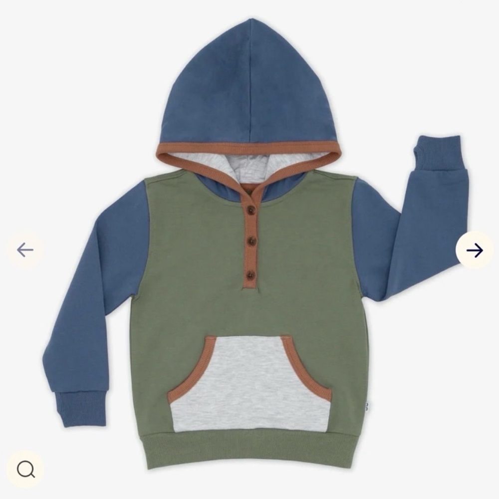 Little Sleepies Colorblock Henley Hoodie Size 18-24 Months